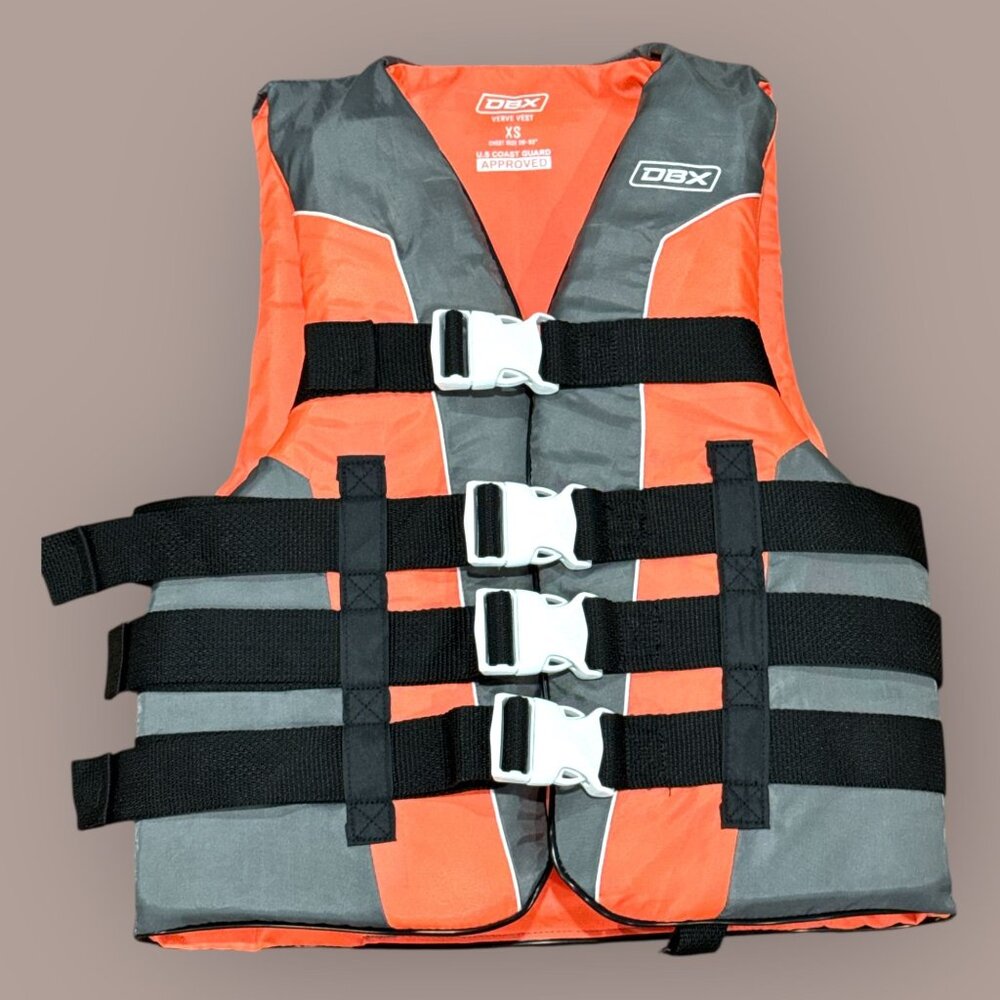 DBX Verve Vest XS U.S Coast Guard Approved Adjustable Straps Durable Safety Gear